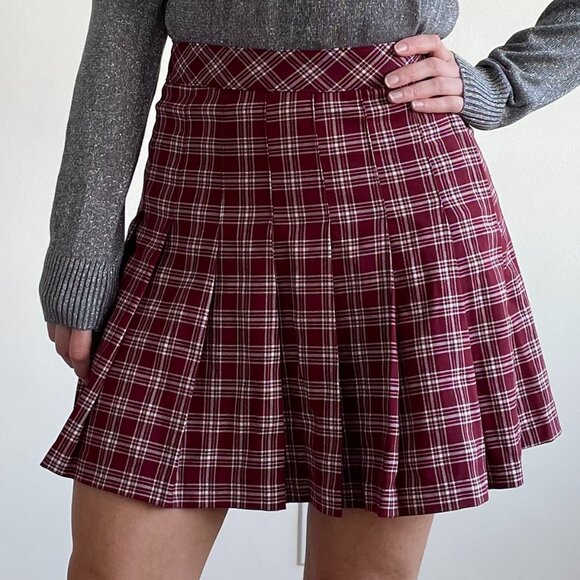 Divided By H&M - Plaid Pleated Mini Skirt - Picture 5 of 15